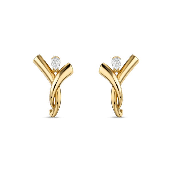 Intersect Earrings- in yellow gold