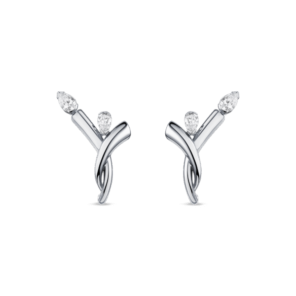 Intersect Earrings- in white gold