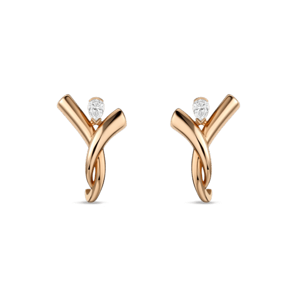 Intersect Earrings- in rose gold