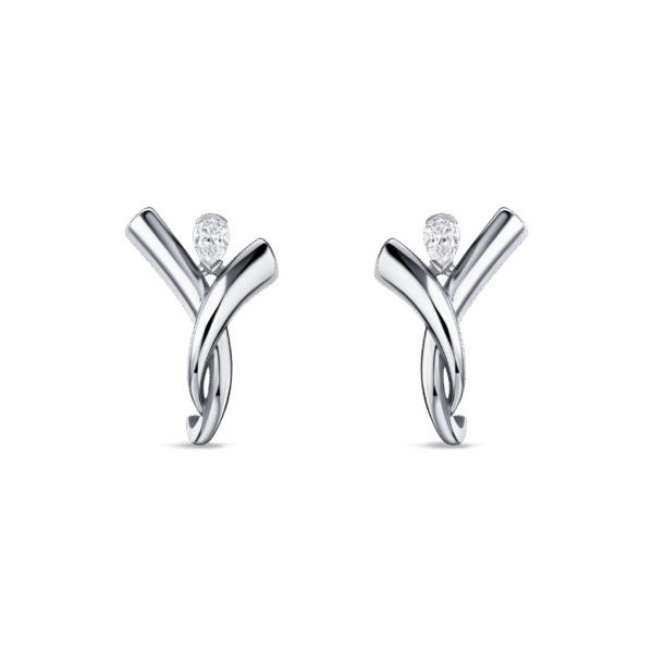 Intersect Earrings- in white gold