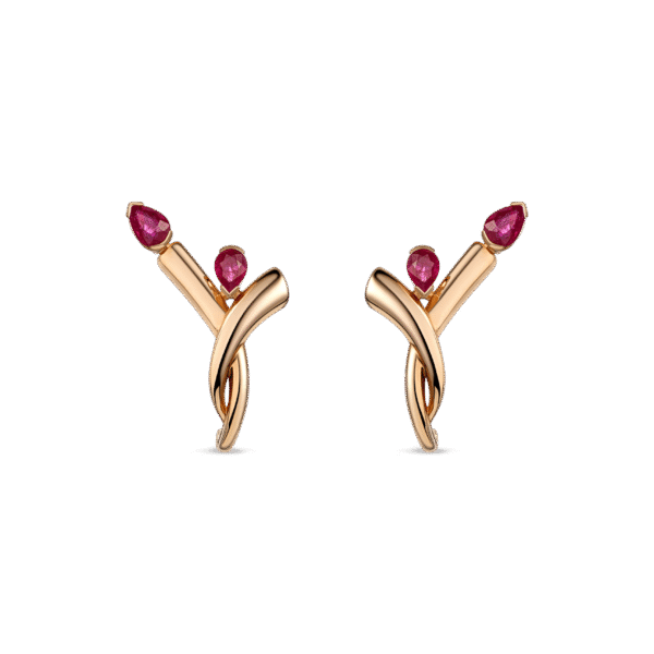 Intersect Earrings- in rose gold