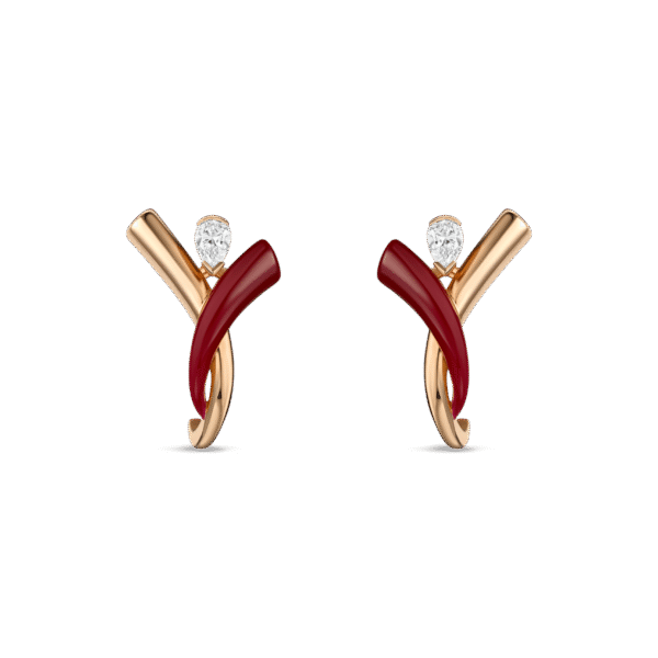 Intersect Earrings- in rose gold