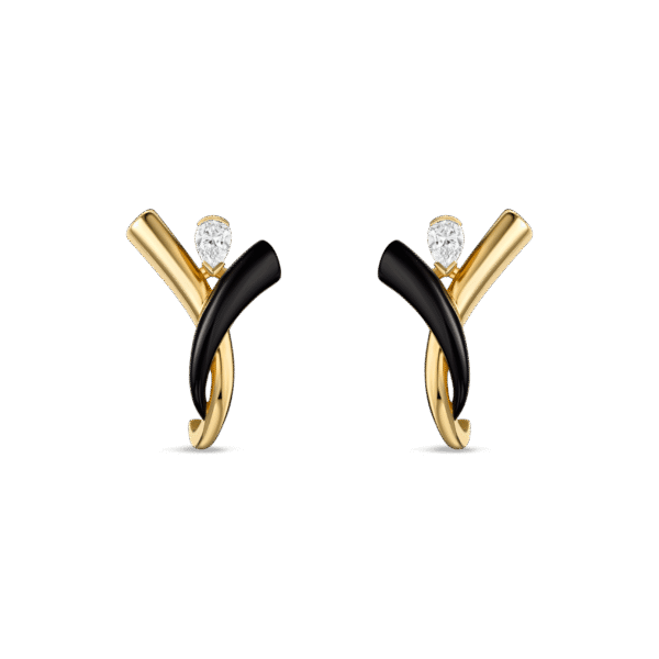 Intersect Earrings- in yellow gold