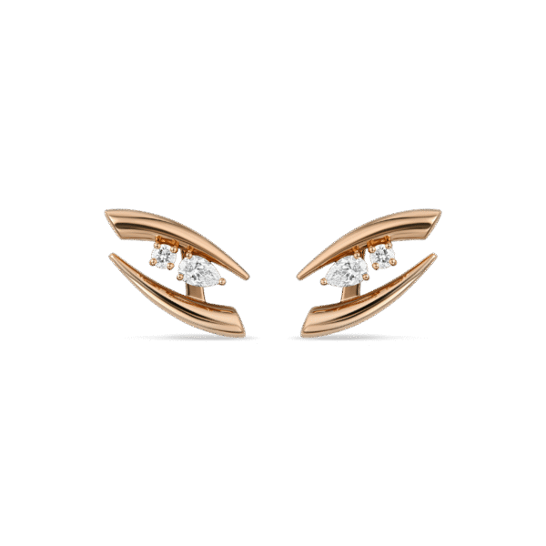 Intersect Classic Earrings- in rose gold