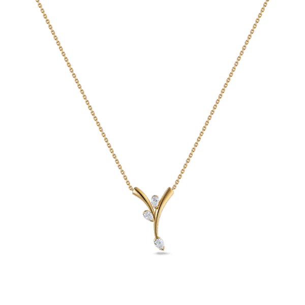 Intersect Pendant- in yellow gold