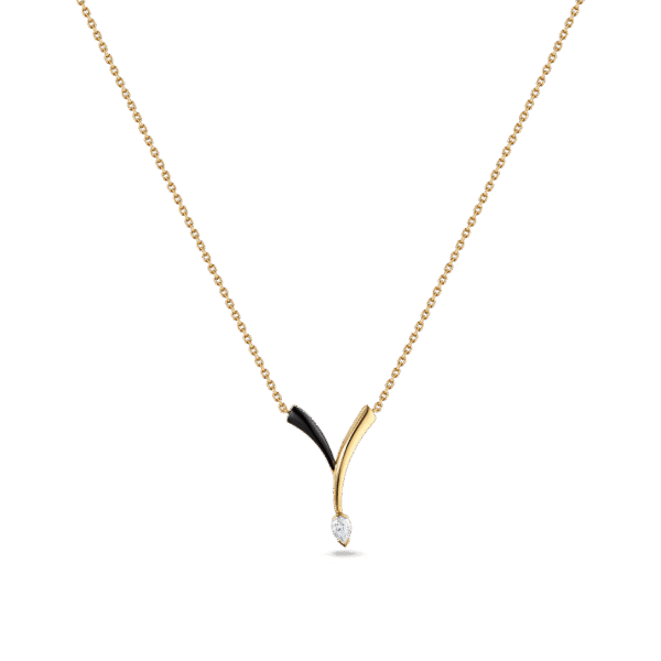 Intersect Pendant- in yellow gold