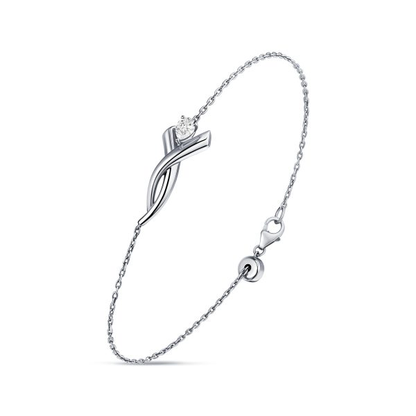 Intersect Bracelet- in white gold