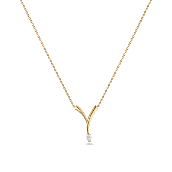 Intersect Pendant- in yellow gold